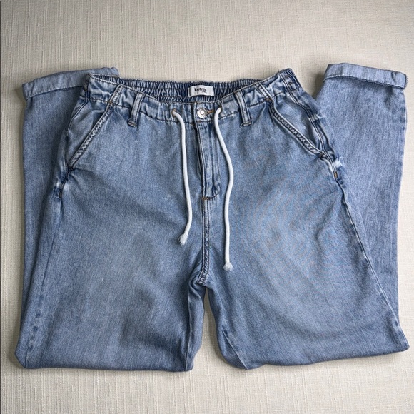 Kensie Light Blue Denim Joggers - Picture 4 of 13